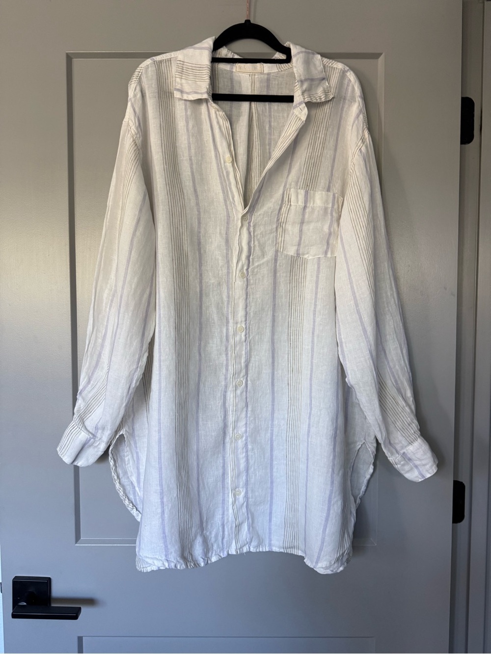 CP Shades Women’s Button Up Striped Tunic Shirt Casual Size Large